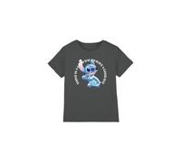 Lilo & Stitch Good Day Unisex Kids T Shirt, Charbon, 7-8 Ans Garçon