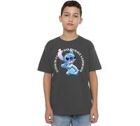 Lilo & Stitch Good Day Unisex Kids T Shirt, Charbon, 9-10 Ans Garçon