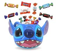 LILO & STITCH | Mug céramique 3D garni de 20 chocolats Kinder, Daim, Milka & Célébrations | LICENCE OFFICIELLE | Idée cadeau