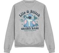 Lilo & Stitch - "Ohana Babe" Sweat-shirt col rond pour homme/femme unie TV19810 (M) (Gris chiné)
