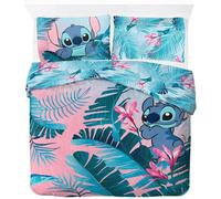 Lilo & Stitch - Parure de lit Deux Personnes pour Enfant - Ensemble Housse de Couette 200x200cm et 2 taies d'oreiller 50 x 75 cm