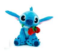 Simba Peluche Stitch avec rose 25 cm Bleu