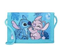 Lilo & Stitch - Portefeuille pour enfant - 9 x 13 cm - Avec fermeture éclair - Cadeau pour garçons et filles, bleu, 8 X 13 Centimeters, Poche tour de cou