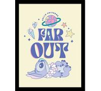 Lilo & Stitch - Poster encadré "Far Out" PM8599 (40 cm x 30 cm) (Bleu/Pêche)