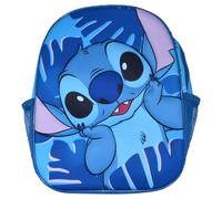 Lilo & Stitch Sac à Dos pour Enfants 3D sous Licence Officielle - Grand Compartiment Principal, Poches latérales en Maille, Bretelles réglables rembourrées, Panneau Avant 3D, Sac d'école en Polyester