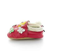 Liloopop Chaussons Bébé Cuir Souple Trio de Papillons (18 à 24 Mois), Rose