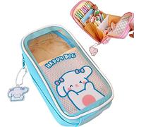 LILOVE Trousse Kawaii - Jolie Trousse esthétique pour Filles, Grande capacité, Durable, Fournitures Scolaires pour Adolescentes, Peut contenir Plus de 60 stylos-Bleu