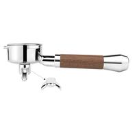 LILQ Porte-filtre à bec verseur de 54 mm compatible avec Breville Barista Express, Barista Pro, Bambino, et plus encore - Panier de 18 à 20 g inclus (WalnutV2Fusion, becs doubles de 54 mm)