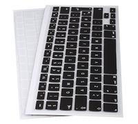 Lilware Couvertures de Clavier en Silicone pour MacBook Air 13/15 / 17 (Libération 2012 Year) QWERTY (Danish Disposition) Noir/Transparent