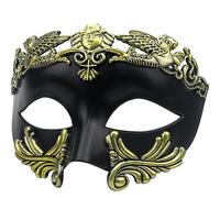 Lilwemen Masque vénitien de la Grèce antique guerrier spartiate pour homme - Masque de bal masqué romain - Masque de Mardi Gras - Masque de bal de mariage - Masque de bal burlesque (B-doré), B-gold.