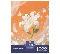 Lily 1000 Pieces Fleur Puzzle pour Adulte Matériaux Recyclés Jeu Cadeau Unique Adultes Et Enfants Dès 14 Ans 38x26cm/1000pcs