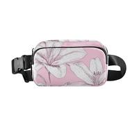 Lily Baby Peach Sac banane tendance pour homme et femme Sac banane multifonction avec sangle réglable pour voyage, shopping, course à pied