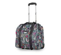 Lily Bloom Designer Under The Seat Tote Cabin Luggage Collection - 15 inch Patterned Carry on Bag for Women - Lightweight Suitcase with 2 Rolling Wheels (Llama Mama)