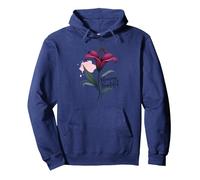 Lily Blooms : Un Magnifique Art Floral en Fleurs Sweat à Capuche, Unisexe pour Adultes, Bleu Marine, M