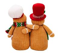 Lily Brown Lot de 3 figurines familiales en pain d'épice multi-usages avec 3 accessoires de décoration d'intérieur colorés faits à la main et objets de collection