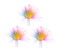 Lily Brown Lot de 3 recharges interactives pour jouets en plumes - Pour Teaser - Plume colorée - Jouet de rechange pour chat intérieur interactif