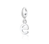 Lily Charmed Breloque en forme de lettre de l'alphabet plaqué or 18 carats ou argent sterling | Initiales minuscules de A à Z | Clip ou coulissant | Cadeau personnalisé pour femme, M, Doré, 0