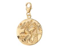 Lily Charmed - Breloque signe astrologique du zodiaque en argent sterling 925, plaqué or 18 carats, breloque à clipser pour bracelet ou collier, Métal