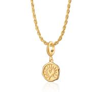 Lily Charmed - Collier avec pendentif manifeste en argent sterling 925 ou plaqué or 18 carats avec chaîne de 45,7 cm, Métal