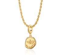 Lily Charmed - Collier avec pendentif manifeste en argent sterling 925 ou plaqué or 18 carats avec chaîne de 45,7 cm, Métal