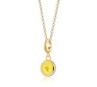 Lily Charmed Collier Capture en résine jaune plaqué or, argent sterling
