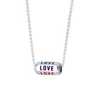 Lily Charmed - Collier en argent sterling 925 avec émail arc-en-ciel sur chaîne de 45,7 cm, ou pendentif en argent plaqué or 18 carats, Métal