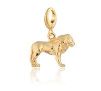 Lily Charmed Pendentif à clip en argent sterling et plaqué or 18 carats pour bracelets et colliers Compatible avec les grandes marques de bijoux UK, 5x4mm, Métal, Non