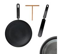 LILY COOK, KC2447, Crêpière Induction 26 cm, Poêle en Aluminium, Surface Antiadhésive, Poignée Ergonomique, Cuisson Rapide et Uniforme, Design Élégant Noir