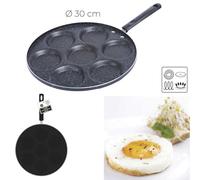 LILY COOK, KC2611, Crêpière D28 cm en Aluminium, idéale pour crêpes, Pancakes et omelettes Revêtement antiadhésif pour Un Nettoyage Facile Design Moderne, Couleur Noire