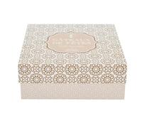 BOÎTE GÂTEAUX CARTON DÉCO ORIENTAL 25.5X9.8CM