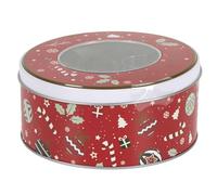 Lily cook - KP0049 Boîte Métal 10 Emporte-Pièces Assortis Pâtisserie - Design Festif Rouge et Blanc - pour Passionnés de Cuisine - Taille 20x15 cm - Design Assorti