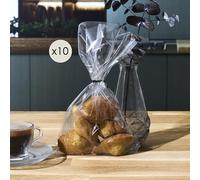 Lily cook - KP0065 Sachet à Biscuits x10, Stockage et Transport Pâtisseries, Transparent, Pratique et Esthétique, Taille 145x235 cm, Couleur Transparente