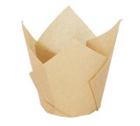 Lily cook - KP0069 Caissettes de Cuisson en Papier Tulipe - Conçu pour Muffins et Cupcakes - Résistantes À La Chaleur - Taille Standard - 24 Pièces - Couleur Marron