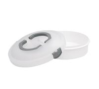 Lily cook, KP0078, Boîte à gâteaux transportable avec Cloche, Design élégant, Facile à Utiliser, pour tartes et gâteaux jusqu'à 28 cm, Couleur Blanc et Vert