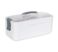 LILY COOK - KP5638 Mallette de Pâtisserie 45 Pièces - Kit Complet pour Gourmandises Maison, 17 Douilles Inox, 8 Douilles Plastique, Spatule, Fouet - 42x21x17cm - Blanc