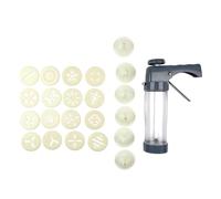 Lily cook, KP5680, Presse à Gâteaux Manuelle, Ustensile de Pâtisserie Élégant et Pratique, Idéal pour Biscuits et Décorations, Facile à Nettoyer, 135 x 225 x 6 cm, Gris Transparent