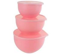 Lily Cook - Set de 3 bols patissier avec couvecle rose Rose G