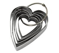 Lily cook Set de 5 Emporte-Pièces Cœur en INOX Biscuits Argent