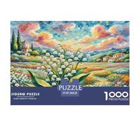 Lily de la vallée Puzzle 1000 Pièces Educa Jouet en Bois Cadeau Unique Décoration Intérieure Jeu Éduchatif Challenge Toy Adultes Et Enfants À Partir De 14 Ans 38x26cm/1000pcs