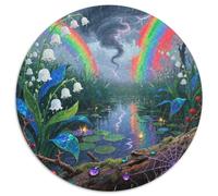 Lily de la vallée1000 Pièces Puzzles pour Adultes Et Enfants fleurPuzzle Rond, Jeu D'Intelligence, Art, Cadeau, Difficile, Impossible1000pcs (67.5x67.5cm)