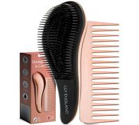 Lily England Brosse à Cheveux Démêlante, Superbe Qualité Salon Coiffure - La Meilleure Brosse pour les Cheveux Fins, Épais, Bouclés, Secs ou Humides et les Enfants (Rose, Paquet de 2)