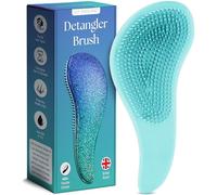 Lily England Brosse à Cheveux Démêlante, Superbe Qualité Salon Coiffure - La Meilleure Brosse pour les Cheveux Fins, Épais, Bouclés, Secs ou Humides et les Enfants (Paillettes bleues, Paquet de 1)