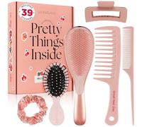 Lily England Coffret Brosse à Cheveux Femme, Set de Coiffure Fille 6 Pièces