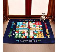 Lily et ses amies - Avion volant et zodiaque chinois Moquette Vol d'échecs Jeu de famille Tapis de jouet pour enfants, antidérapant, lavable et résistant à l'usure (livré avec 16 voitures et 1 Dé)