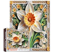 Lily Flower Jigsaw Puzzles pour Les Adultes Plantes Feuilles Puzzles Cadeaux drôles Défi du Cerveau Décompression intellectuelle Fun Family Game Best for Family Game Play Collection