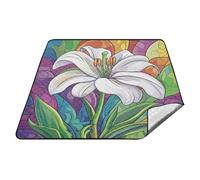 Lily Happy Easter Tapis de pique-nique imperméable Grand parc pliable Couverture de pique-nique pour 4 à 6 adultes Cadeaux de printemps cobija para la playa
