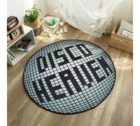 Lily&her Friends - Tapis de sol rond antidérapant pour enfant Tapis de yoga, multi-fonctions, lavable, coussin décoratif (160 cm, Treillis tridimensionnel)
