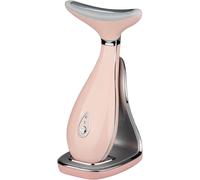 Lily Neck Massage Du Visage, Dispositif De Rajeunissement De La Peau Avec Thérapie Thermique, Led À Triple Action Et Vibration, Pour Le Levage Et Le Serrage Anti-Âge (Blanc Perle)