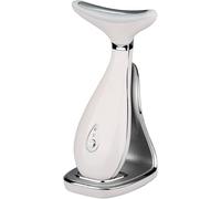 Lily Neck Massage Du Visage, Dispositif De Rajeunissement De La Peau Avec Thérapie Thermique, Led À Triple Action Et Vibration, Pour Le Levage Et Le Serrage Anti-Âge (Blanc Perle)