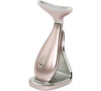 Lily Neck Massage Du Visage, Dispositif De Rajeunissement De La Peau Avec Thérapie Thermique, Led À Triple Action Et Vibration, Pour Le Levage Et Le Serrage Anti-Âge (Blanc Perle)